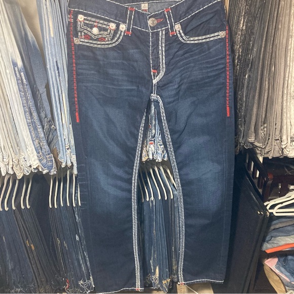 Rare! Straight Super QT in “SPLIT TAIL” wash True Religion size 31x34 unaltered - Picture 3 of 6